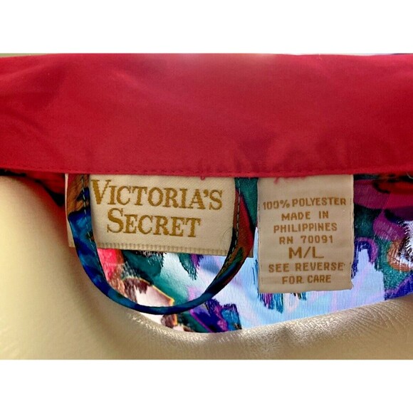 Victoria's Secret GOLD LABEL Vintage Full Length Belted Robe Floral M/L - Picture 8 of 8